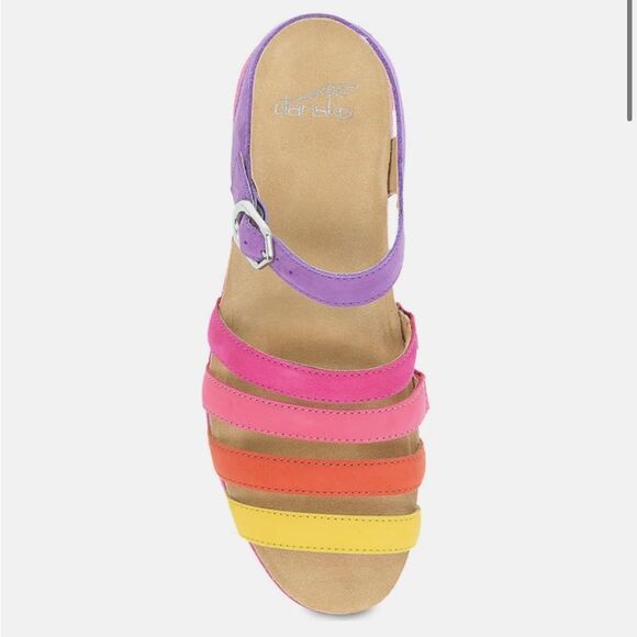 Dansko Roxie Rainbow Multicolor Sandals size 38 / 7.5-8 - Picture 4 of 12
